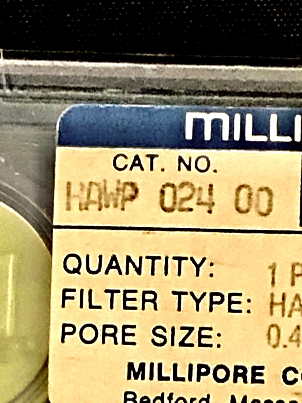 Set of 10 || MILLIPORE Hydrophilic Membrane Filter 0.22µm, 47mm diam #GSWP04700