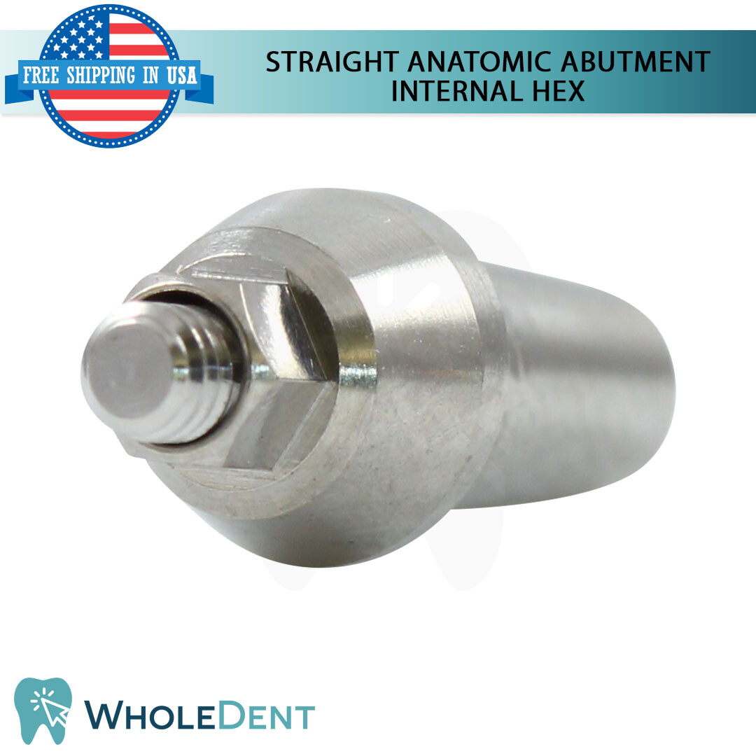 1x Straight Anatomic Abutment Int Hex 2.42mm Dental Instrument Ø5.2mm