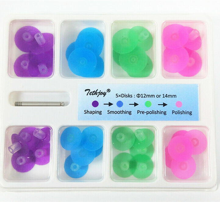 Dental 40 Pcs Discs+1Pcs Mandrel Filling Material Finishing Discs Spiral Diamond