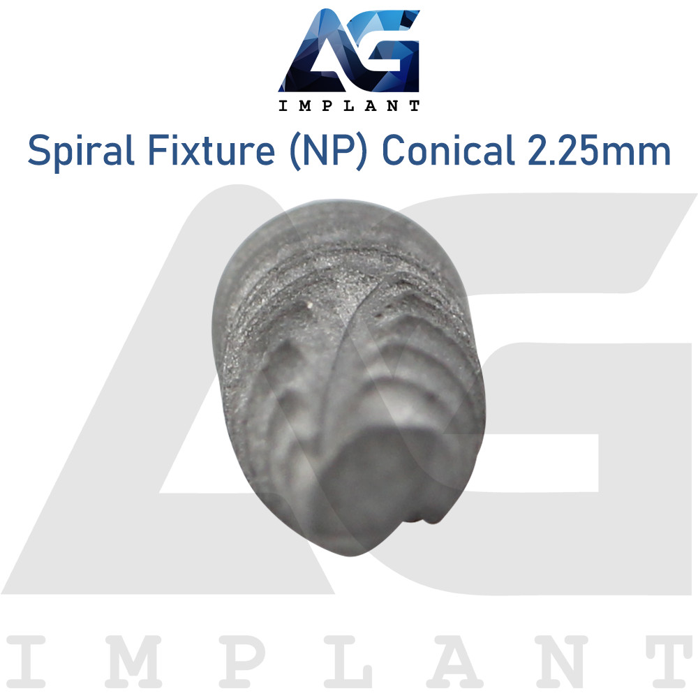 10 Spiral Fixture Narrow Platform (NP) Conical Connection Hex 2.25mm Dental SLA