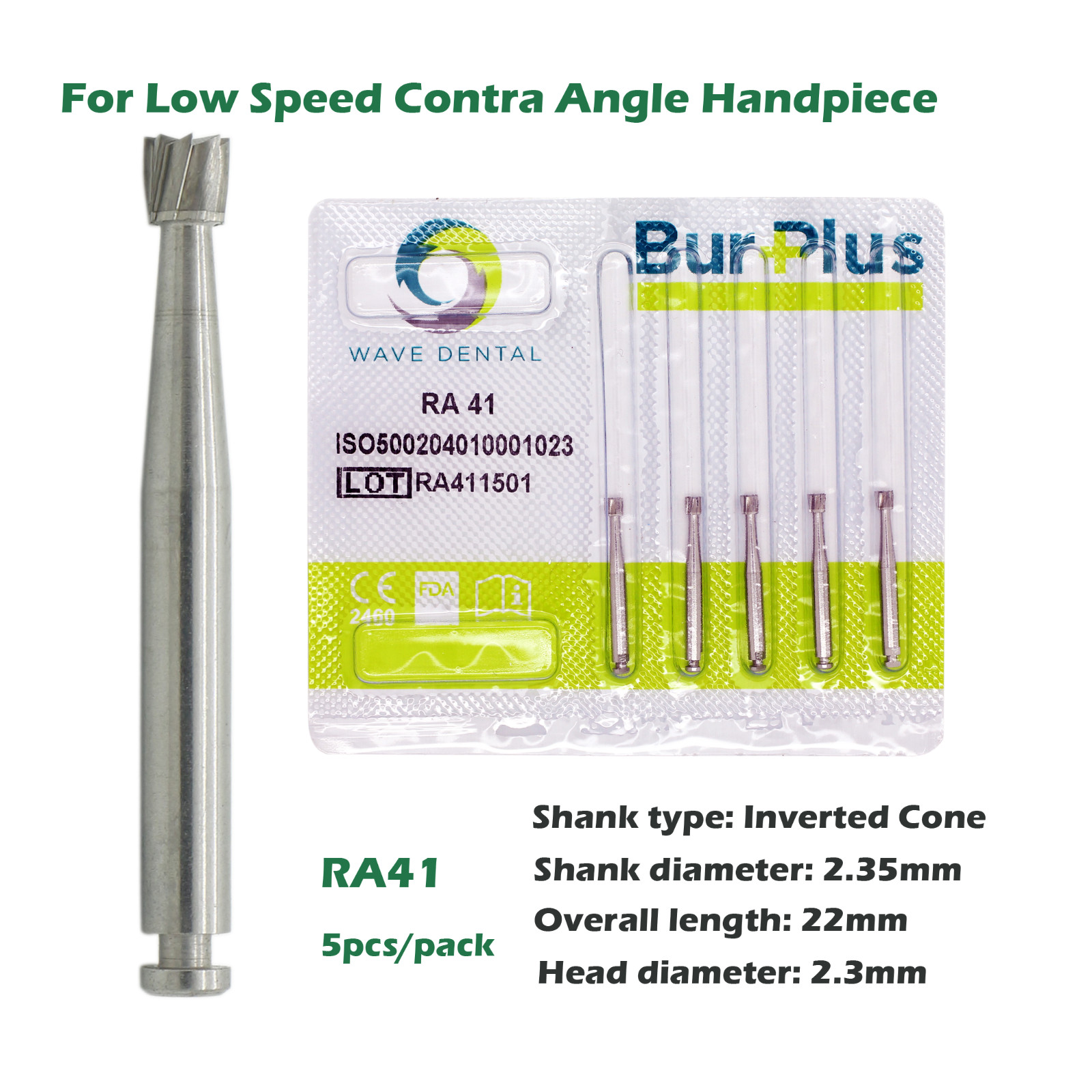 Wave Dental Carbide Burs Latch Round RA 2 3 4 8 699 for Slow Speed Contra Angle