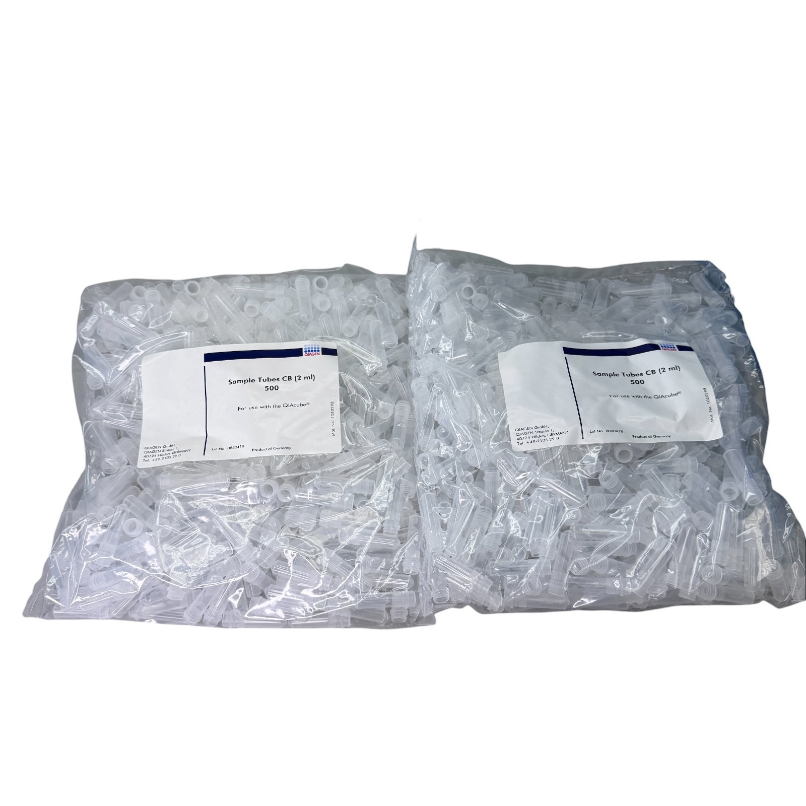 Qiagen Sample Tubes CB (2 ml) for QIAcube – Box of 1000 (2×500 bags)