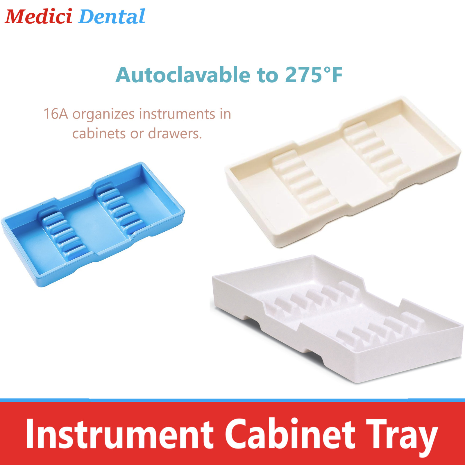 Dental Instrument Tray For Heat Sterilization and Storage Autoclave to 270F #06