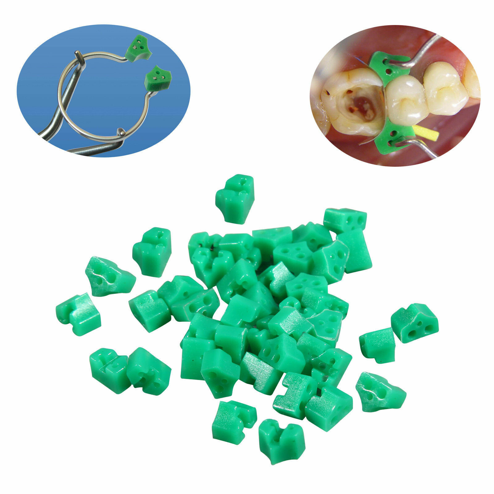 40 Pcs Dental Silicon Orthodontics Autoclavable Silicon Rubber Elastic Matrix