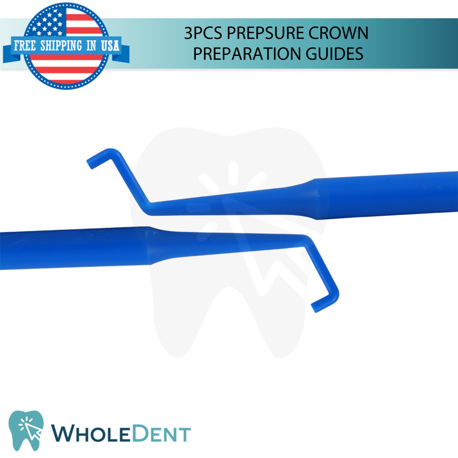 PrepSure Crown Preparation Guides 3pcs Accurate Dental Evaluation Lab Supply