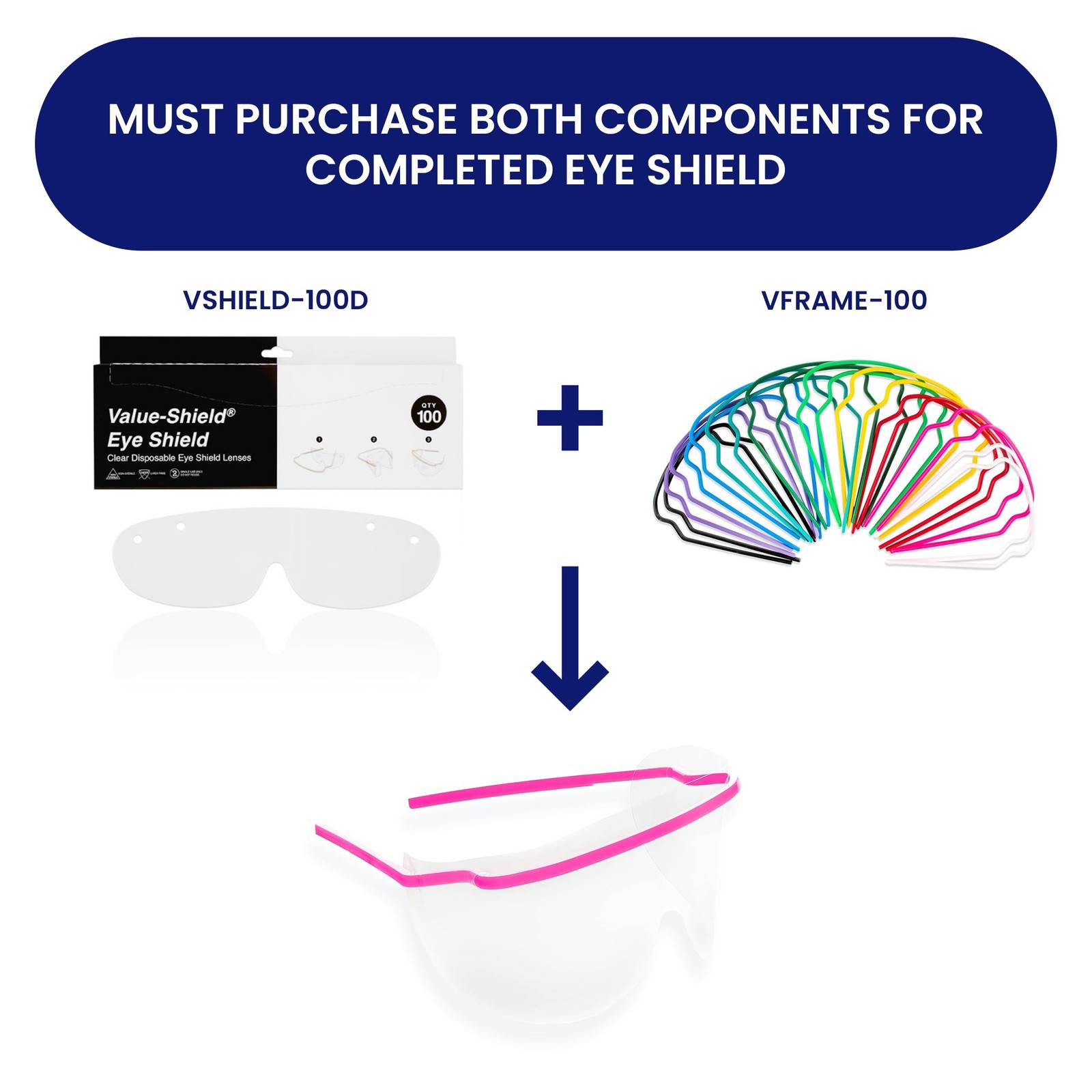 Disposable Medical/Dental Eye Shield Lenses | No Extra Film or Paper Barrier|…