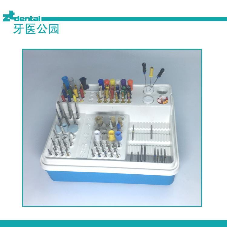 Dental Endo Box Autoclavable plastic Composition 91 holes+ 4 small wells + 1 pan