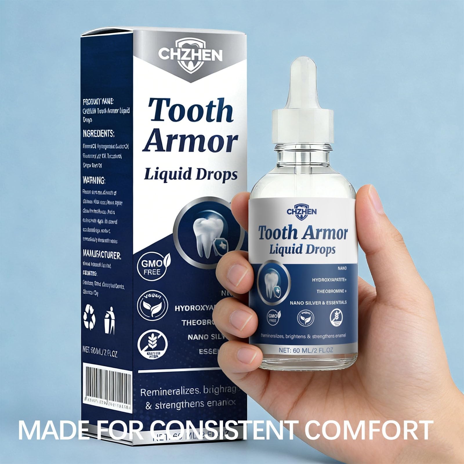 Enamel Support Liquid Drops: Daily Oral Care Solution with Transparent…