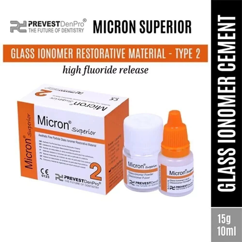 2 Pack of Micron 2 Superior GIC Filling Permanent Dental Repair Glass Ionomer