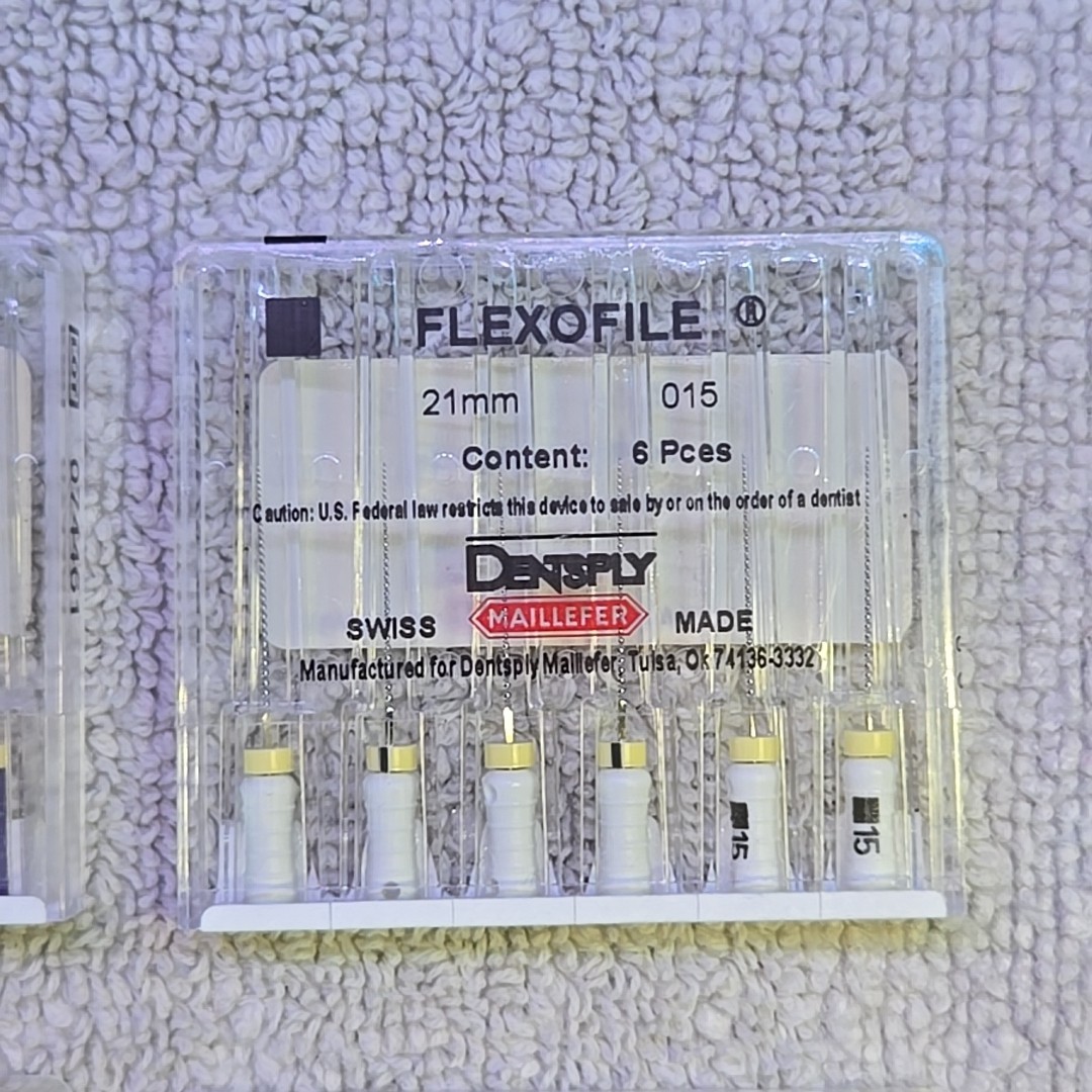 Dentsply Flexofile Endo 21mm 6 SIZES 010 015 020 025 030 035 Sealed **LOT 1**