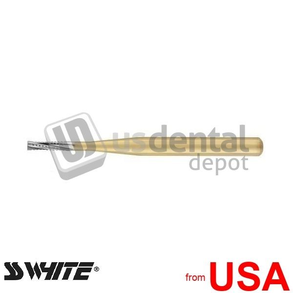 SS WHITE – FG #556 straight fissure crosscut carbide bur, 10pk burs – 057-15003