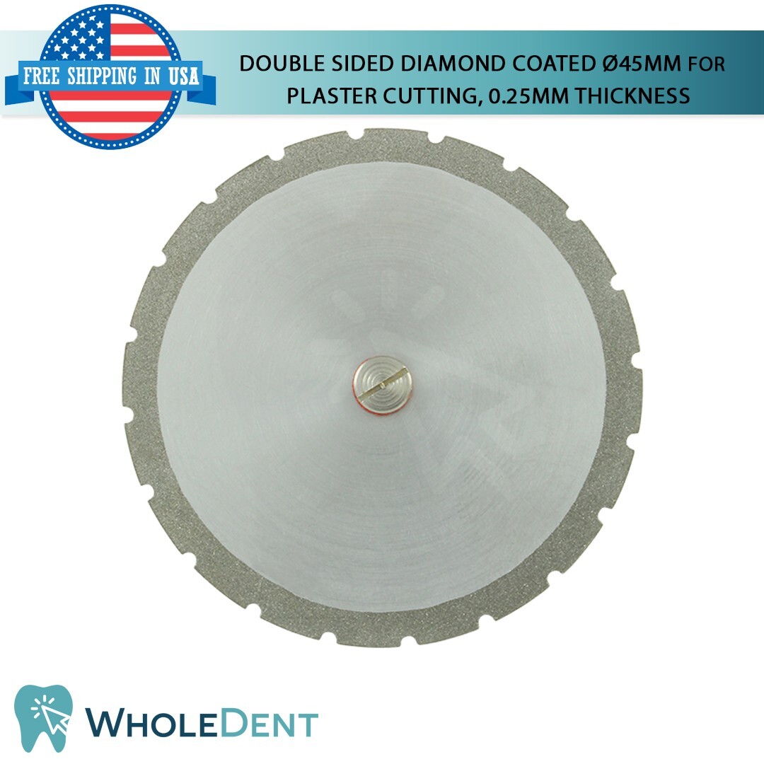 Lab Dental Double Sided Diamond Coated Disc For Plaster Cutting Ø45mm, 0.25
