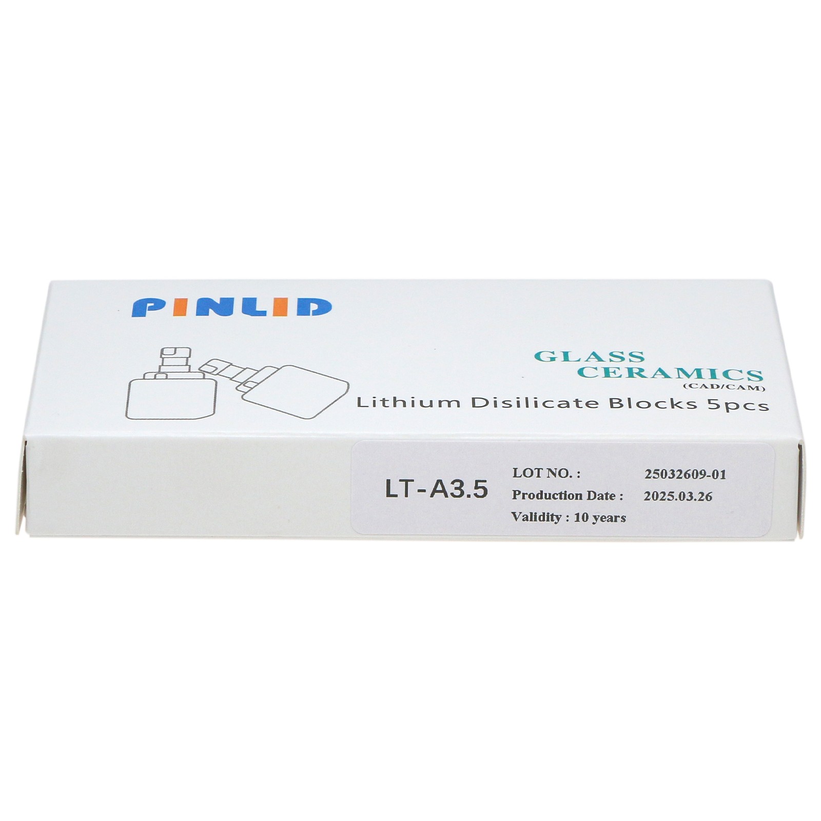 Dental IPS Emax CAD CEREC Block C14 HT/LT Lithium Disilicate Glass inLab 5pc/Box