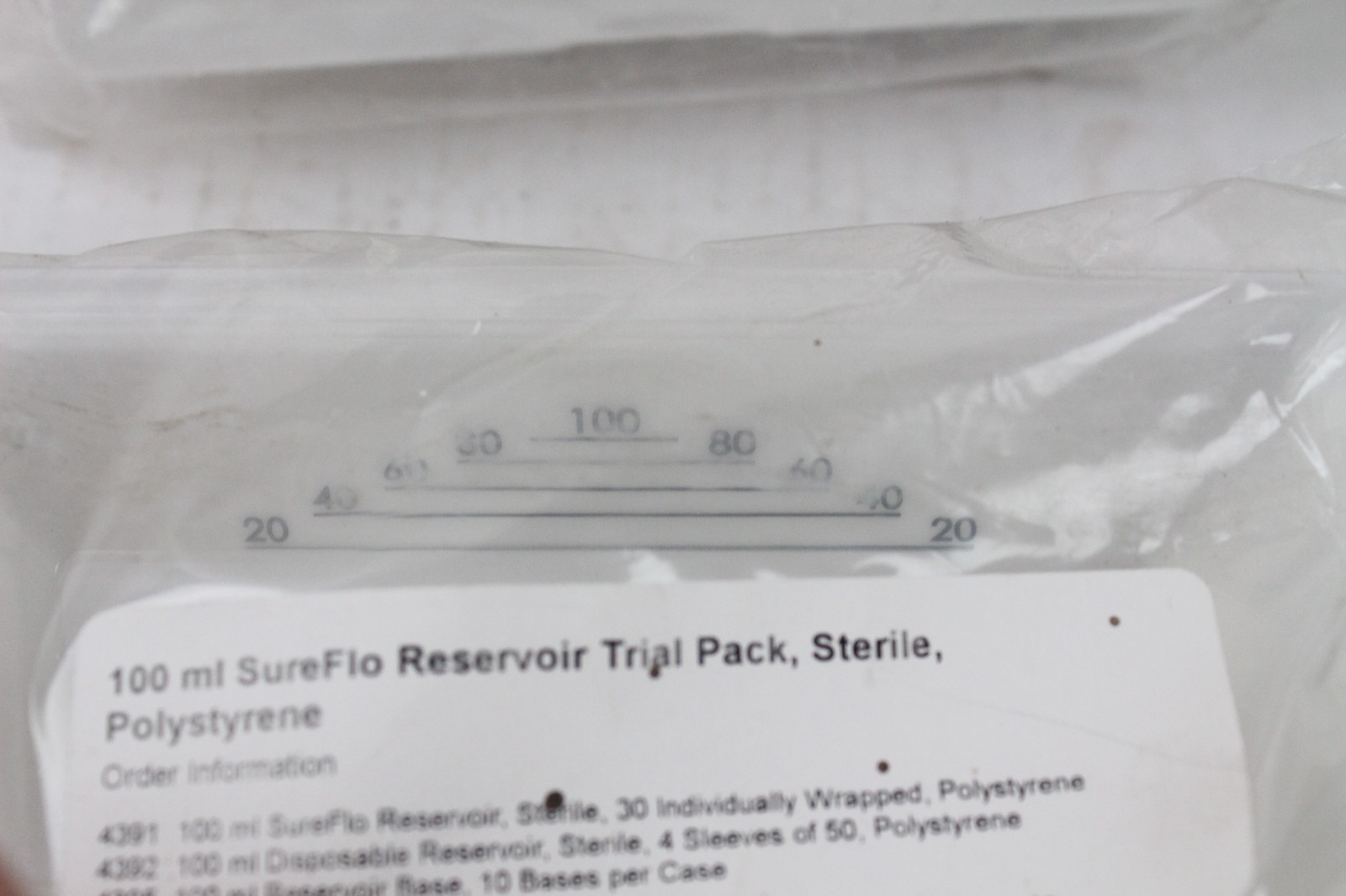 2 New Integra 100 ML Sureflo Reservoir Trial Pack Sterile Polystyrene Sealed