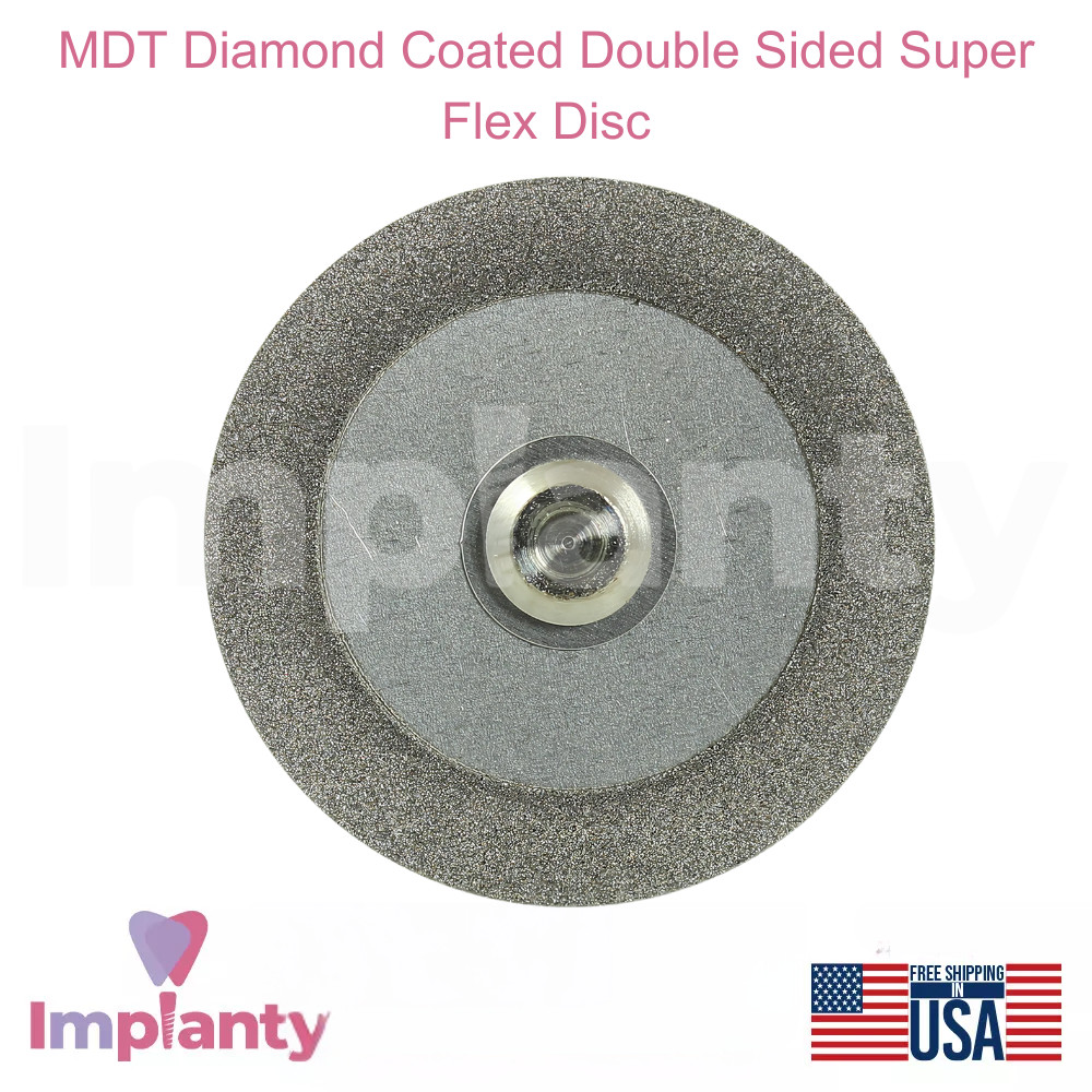 MDT Dental Diamond Coated Double Sided Super Flex Disc With Riveted Mandrel