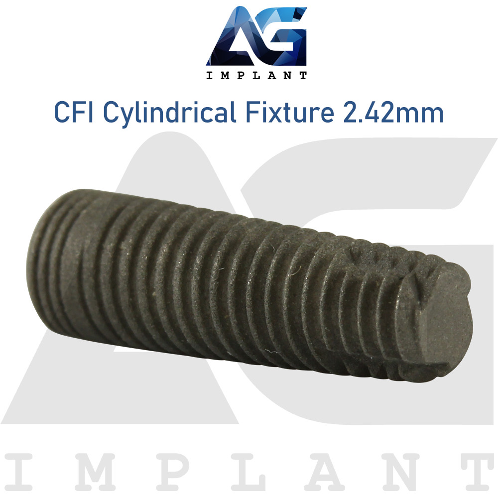 CFI Cylindrical Titanium Fixture System Int Hexagon 2.42mm Prosthetics