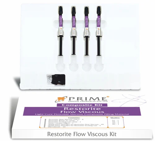 Prime Dental Restorite Flow Viscous Light cure Composite Filling Material Kit