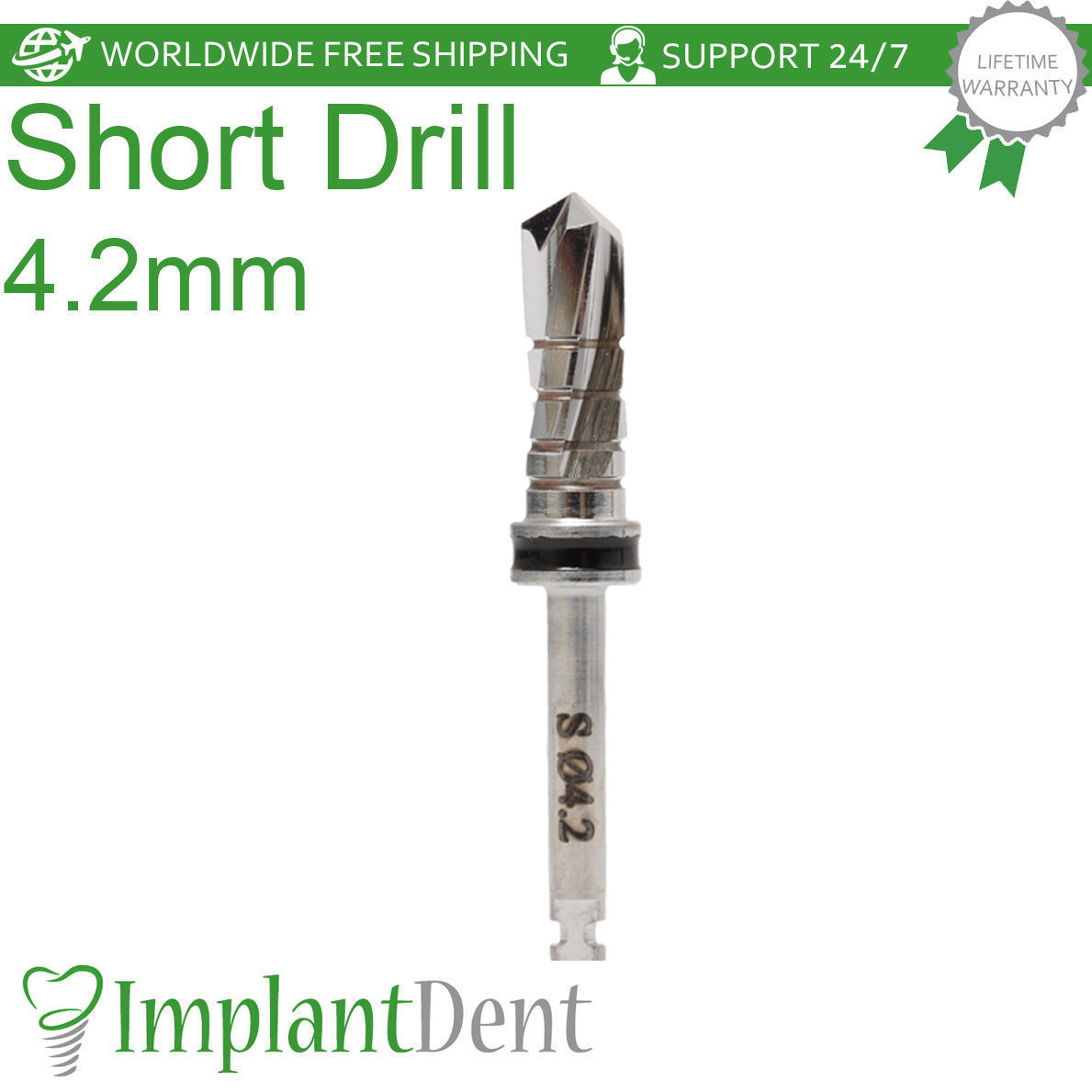 1x Dental Short Drills 11.5mm External Irrigated Stainless Steel Dentistry Tool