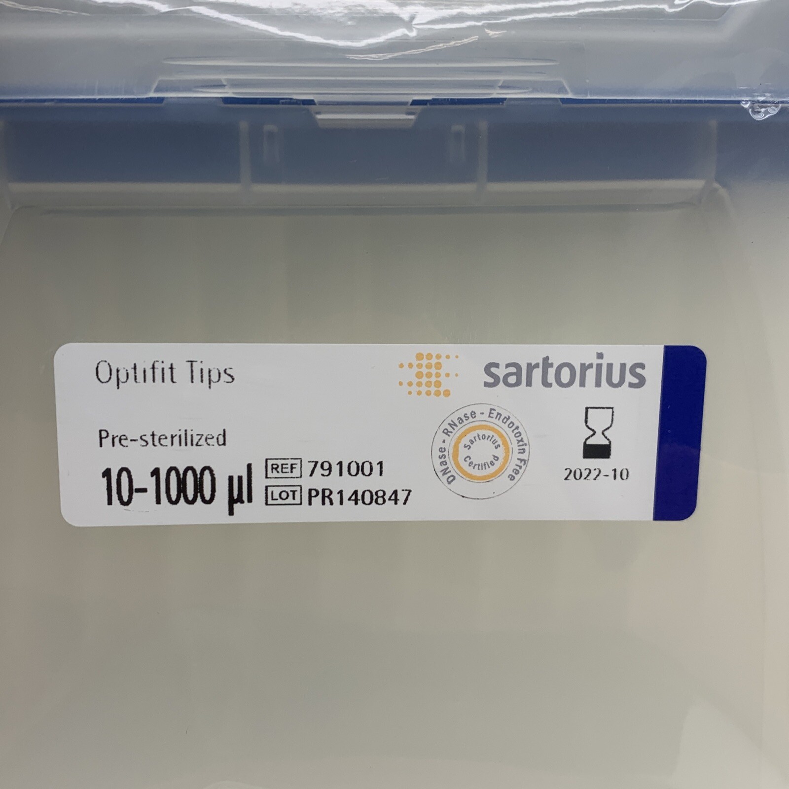 (19-Racks) Sartorius 791001 Sterile Optifit Pipette Tip 10-1000uL EXPIRED 2022