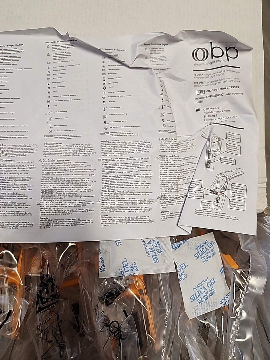 18-Packs OBP ER-SPEC Speculum With Integrated LED Light Source C020100-1 XL