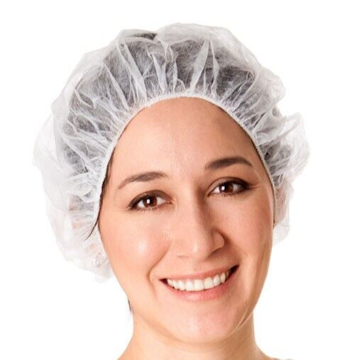 Uline Poly Bouffants S-9891, 18″ Latex Free (Box of 1000, 10 Packs of 100)
