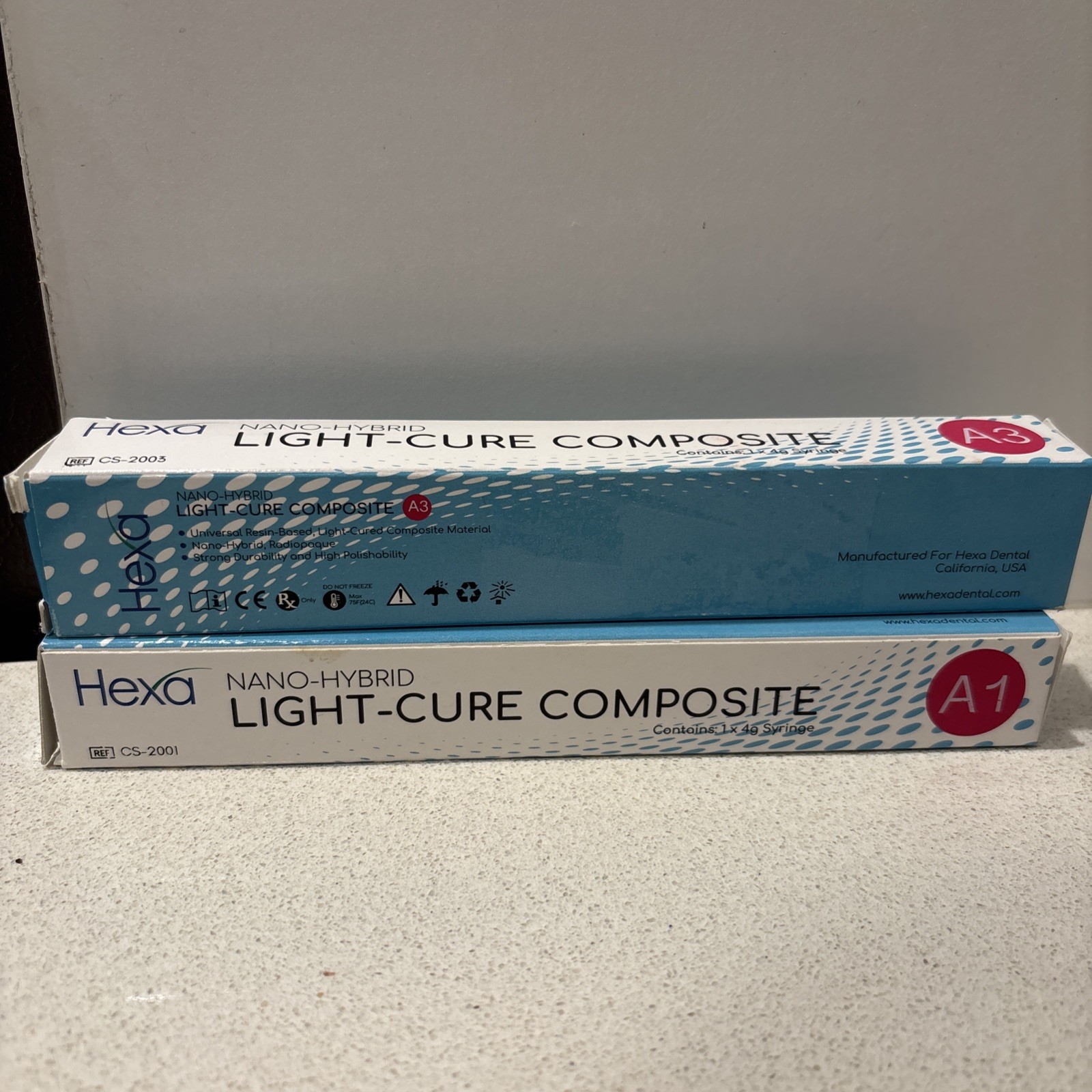 Hexa Nano-Hybrid Light-Cure Composite – A1&A3 4g syringe