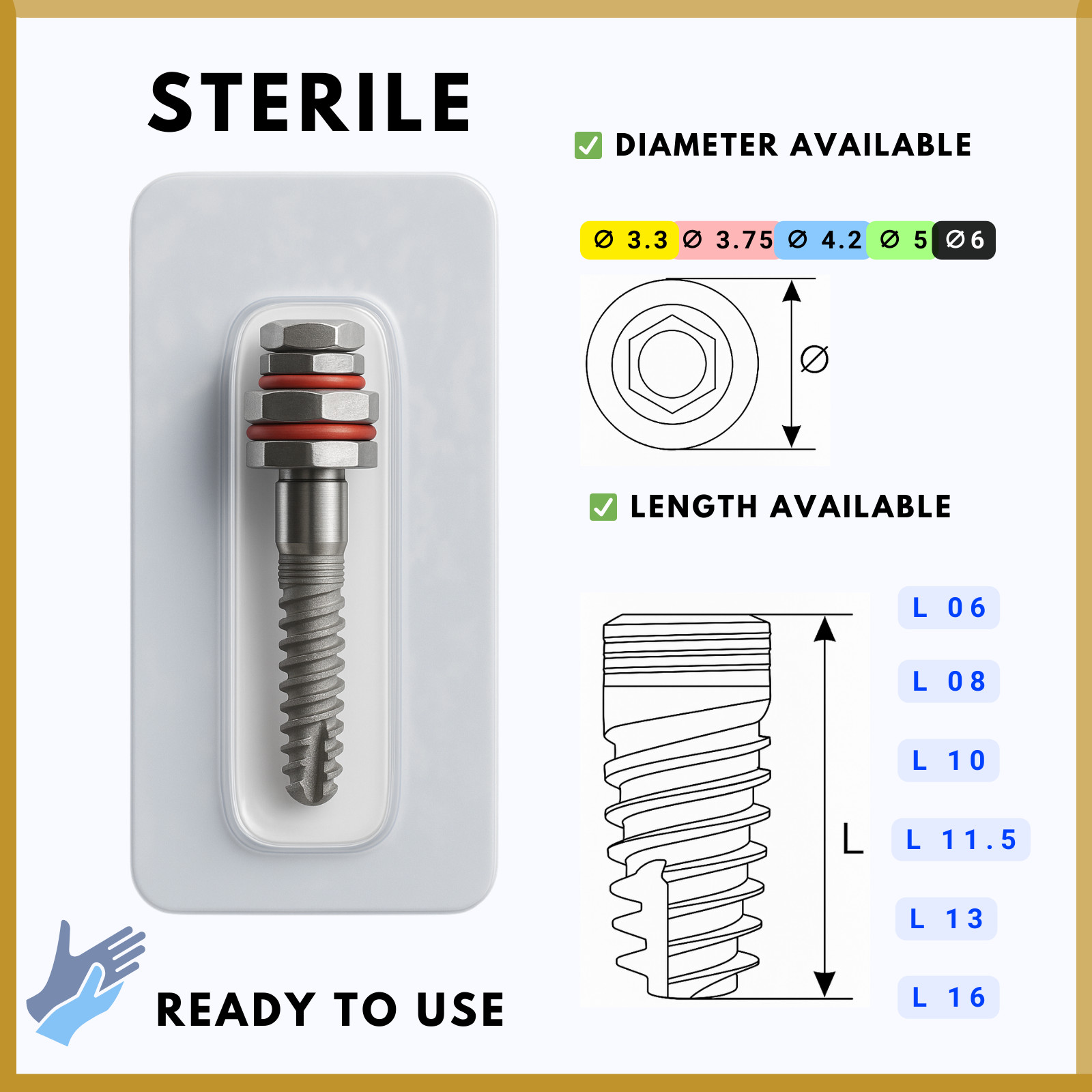Dental Angulated Abutment 15°/25° & screw | Internal Hex 2.42mm | Dentist & Lab