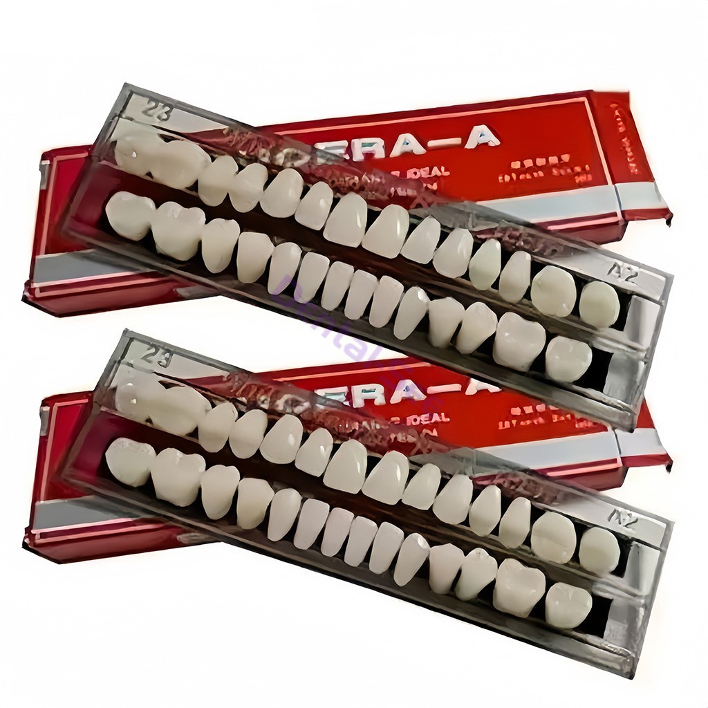 56Pcs Dental Acrylic Resin Full Set Teeth Upper Lower Shade #22 #23 A2 A3
