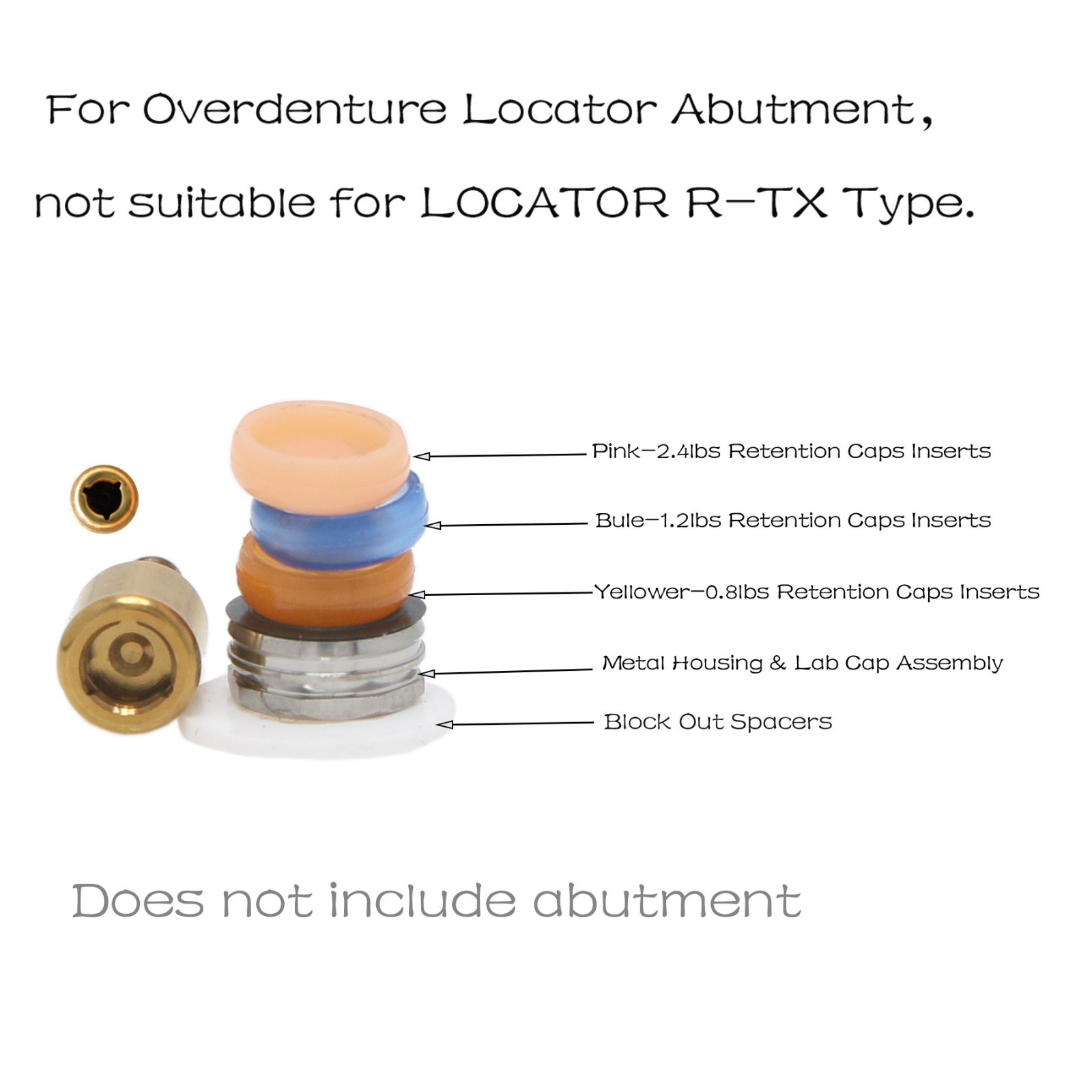 Zest LOCATOR Anchor Abutment Fit Neodent GM All Platform Overdenture Attachment