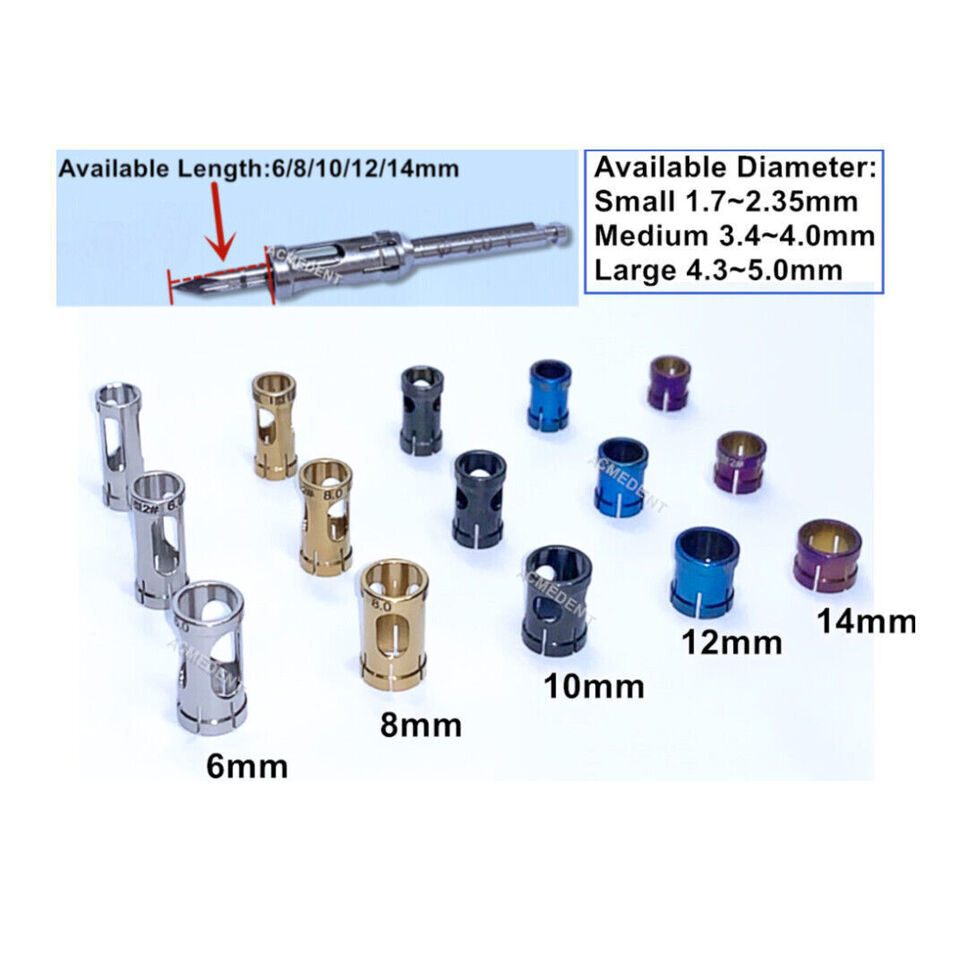 Dental Guide Stopper Sleeve Guided Drill Safety Depth Stop Drills DEN