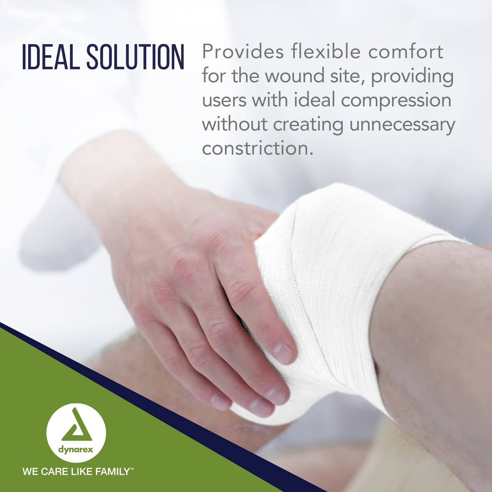 Dynarex Stretch Gauze Bandages, 3″ x 4.1 3 Inch X 4-1/10 Yard ( 96 ct), White