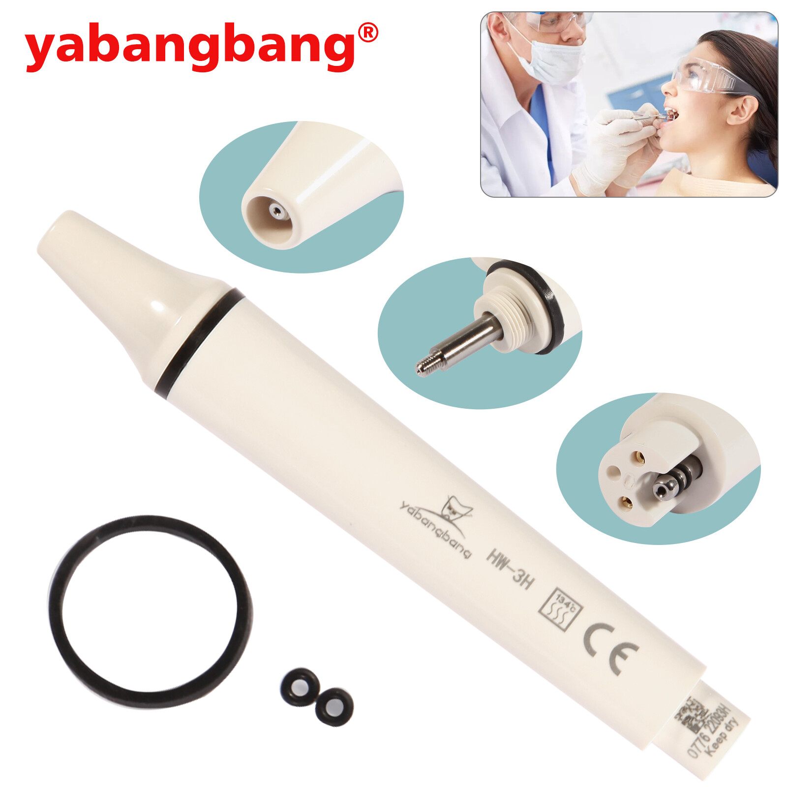 Dental Ultrasonic Piezo Scaler Handpiece LED Fit For WOODPECKER /EMS/SATELEC