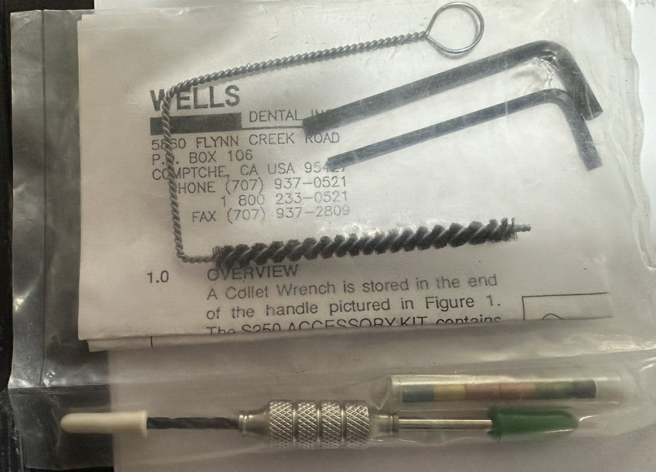TOOLS FOR WELLS SPINDLE for all high speed spindles Wells Dental inc.
