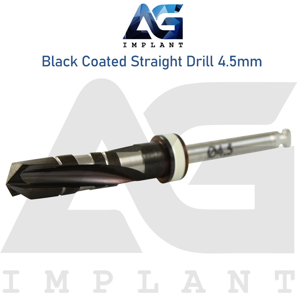 DNT² Black Coated Straight Drill External Irrig ation Surg ical Dental