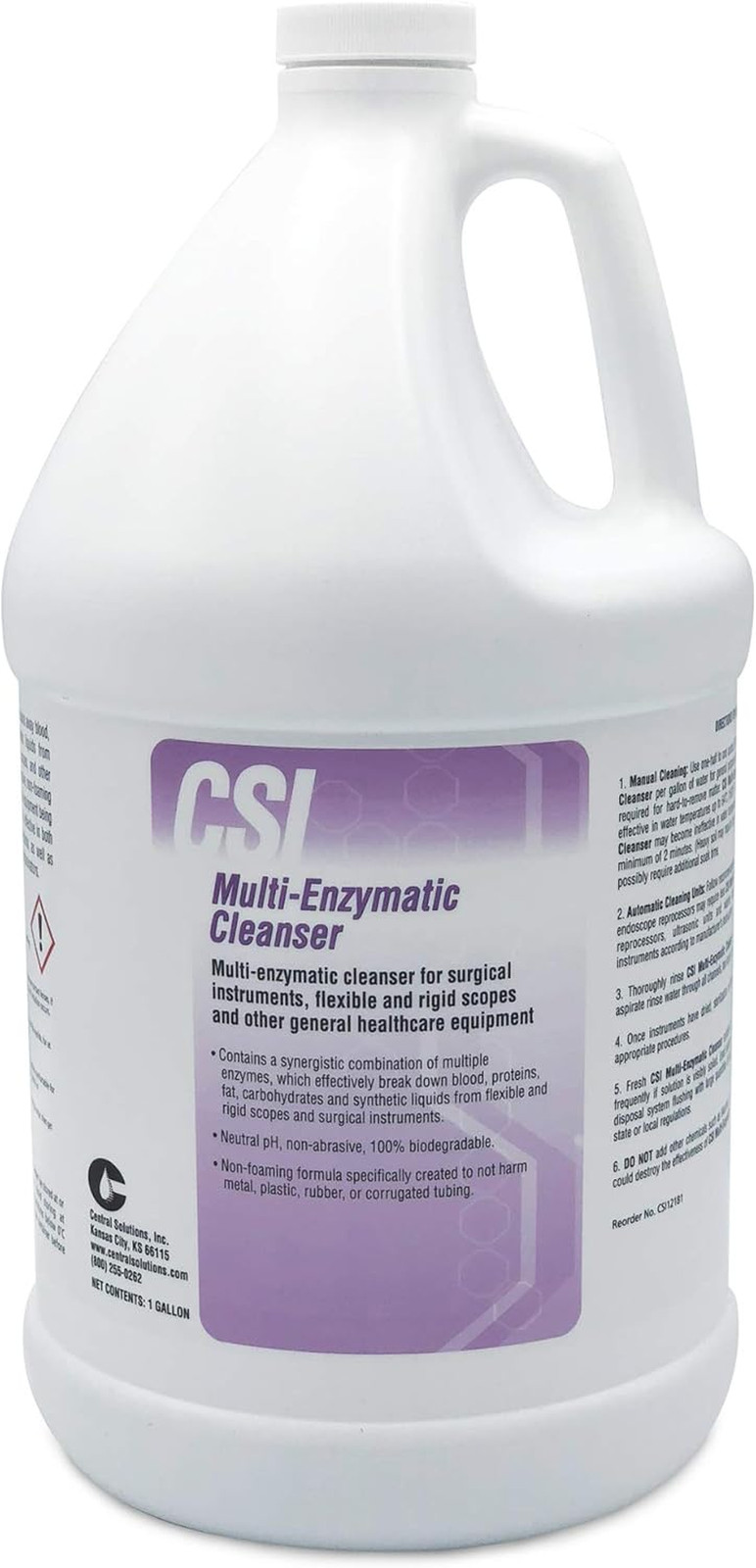 Central Solutions Multi Enzymatic Cleanser – Hospital Grade Instrument Cleaner
