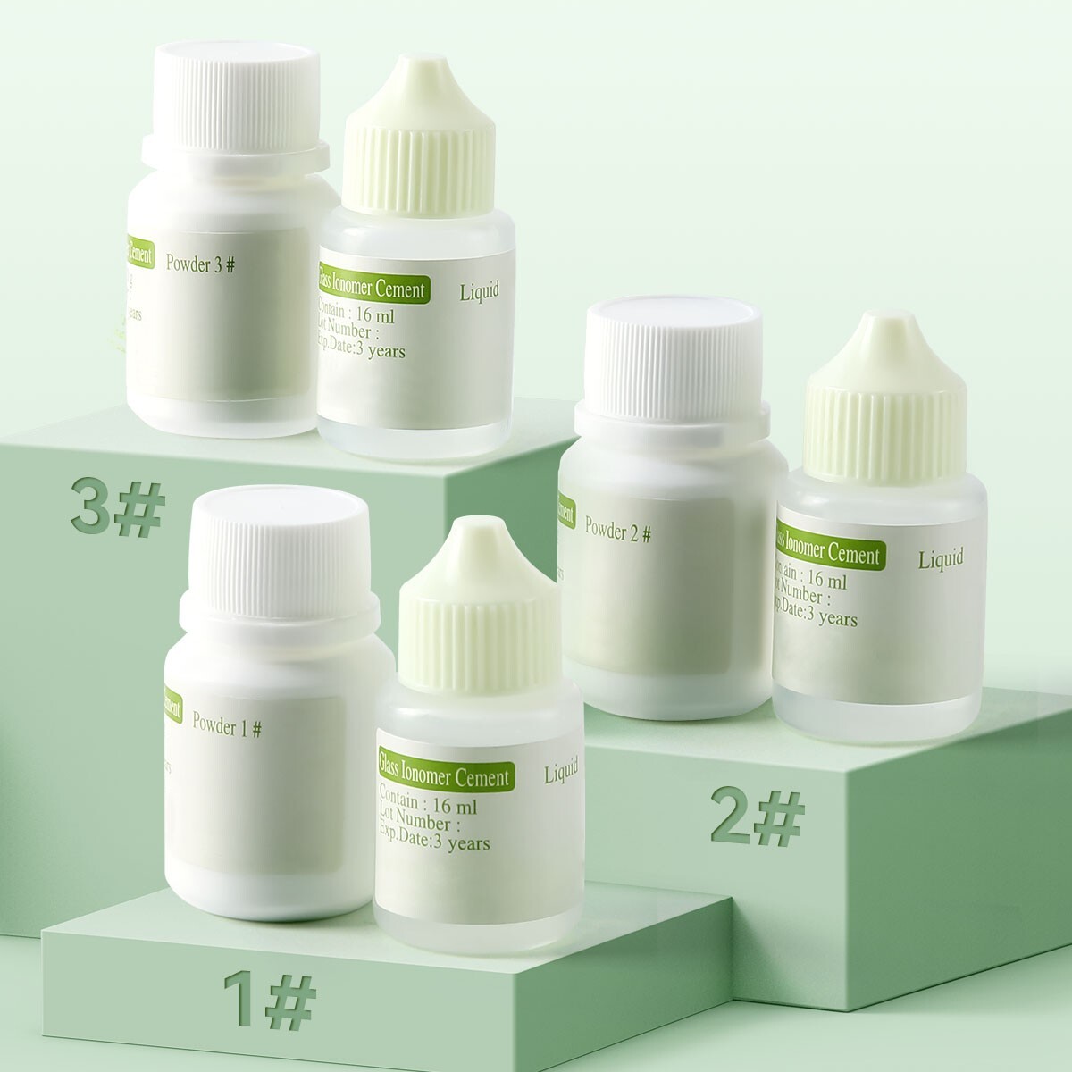 Dental Cement Glass Lonomer Radiopaque Luting & Lining Cement Liquid Powder US