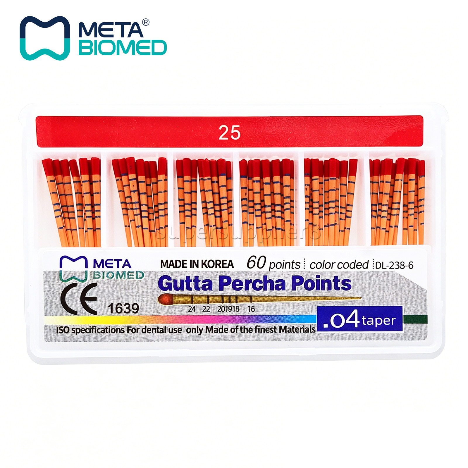 Dental Endodontic Gutta Percha Points Taper .02 .04 or .06, 120 or 60/pk,#15-40