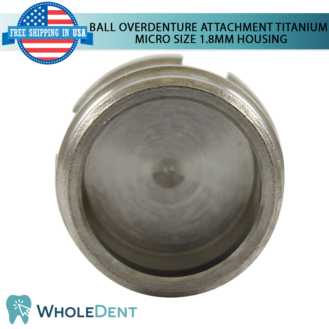 10x Metal Housing Cap Ø1.8mm Ball Overdenture Attachment Abutment Dental Implant