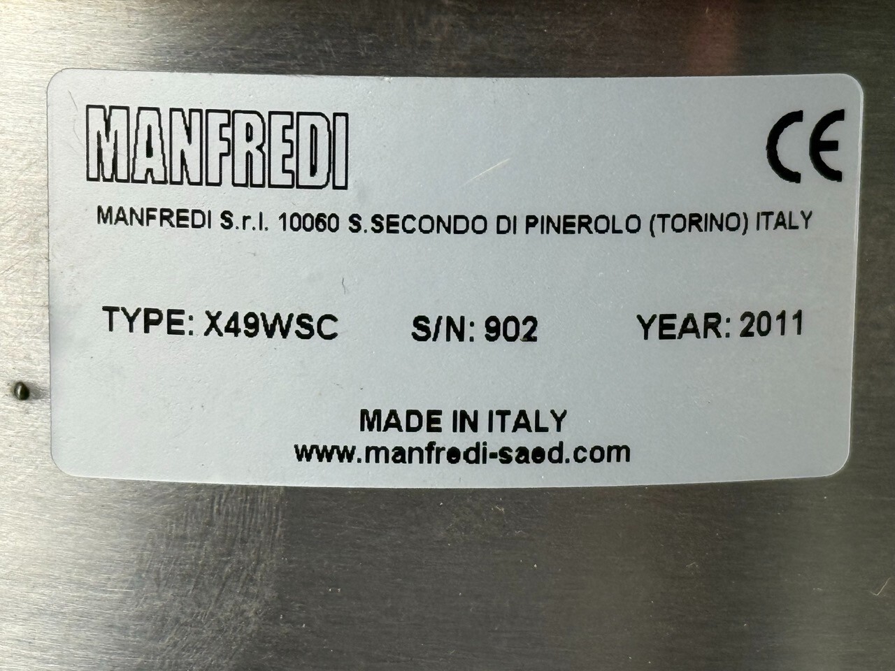 FREE SHIP Manfredi X49WSC Dental Cleaning Tank Stainless Steel 2011 Italy Cuve