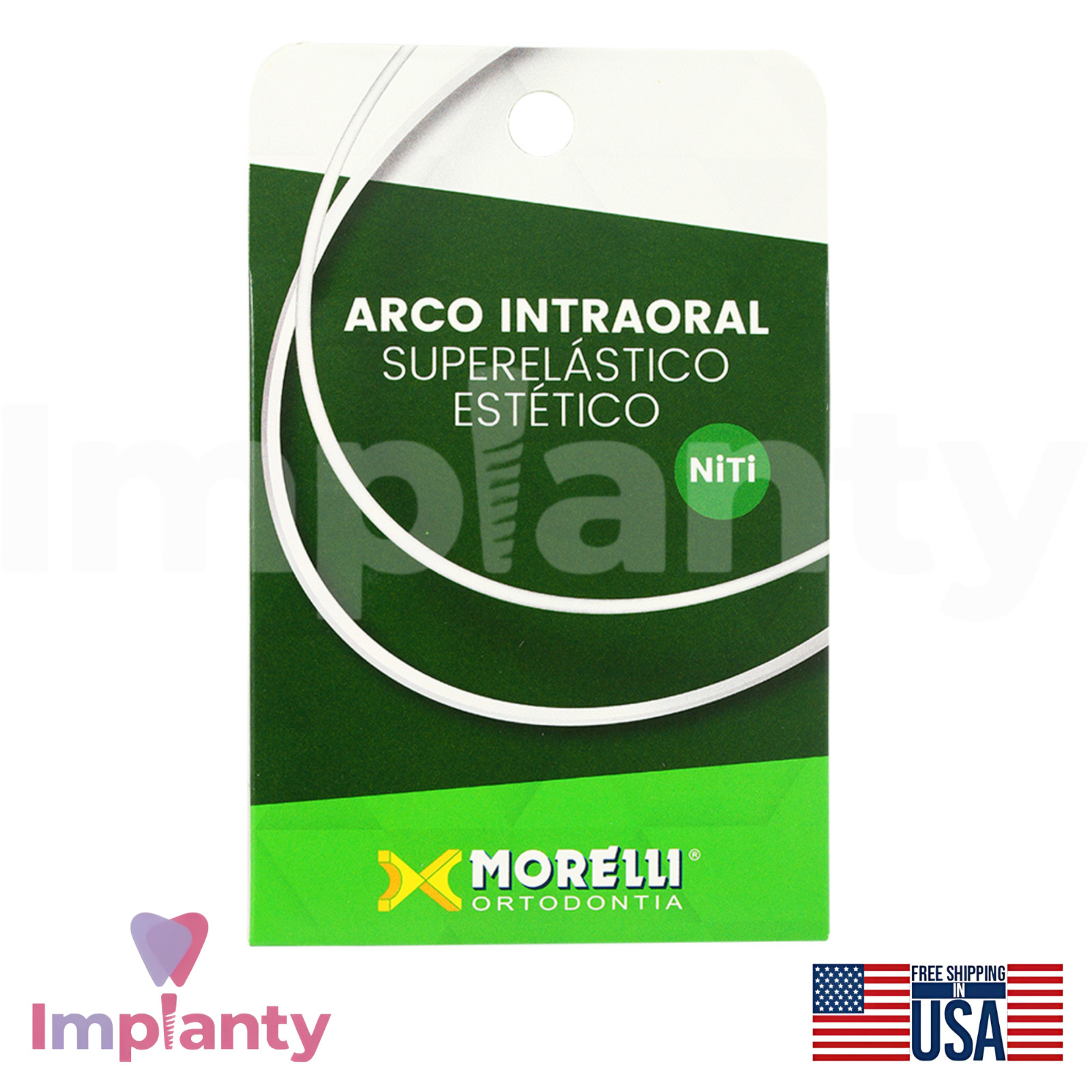 Morelli NiTi Superelastic Aesthetic White Round Dental Archwire Upper Jaw