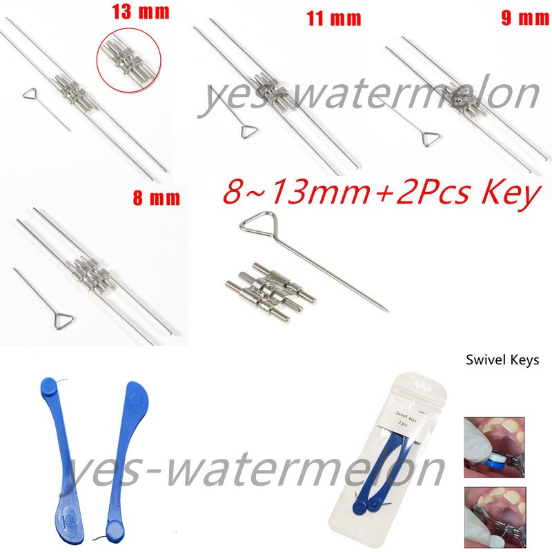 Dental Orthodontic Rapid Palatal Expander Expansion Screw Swivel Keys 8mm~13mm