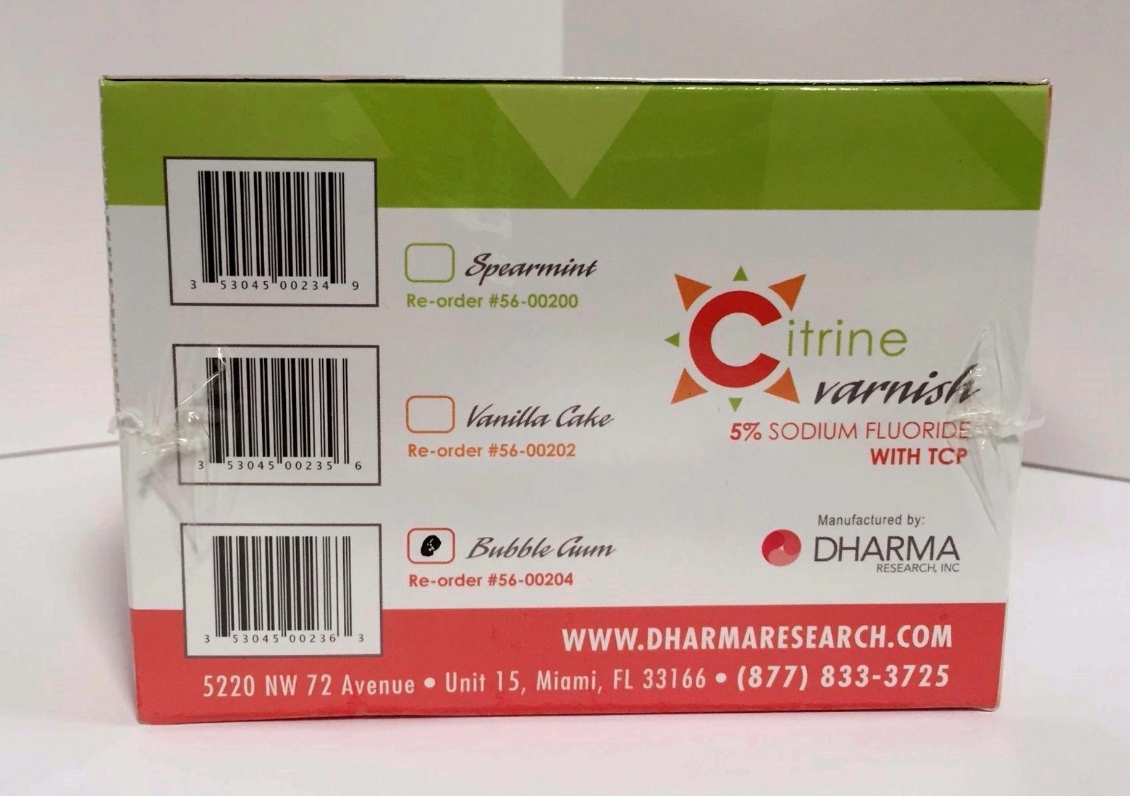 CITRINE VARNISH 5 % CARAMEL with TCP 50 Unit-dose Pack DHARMA Research USA
