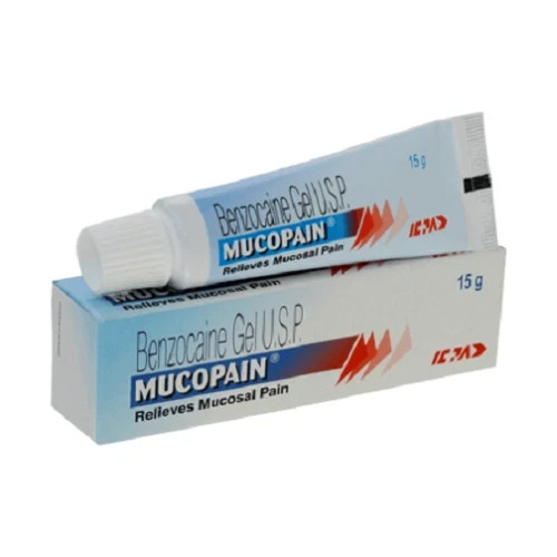 MUCOPAIN Dental Mucosal Gel for Instant Mucosal Pain Relief 15g Pack Of 2