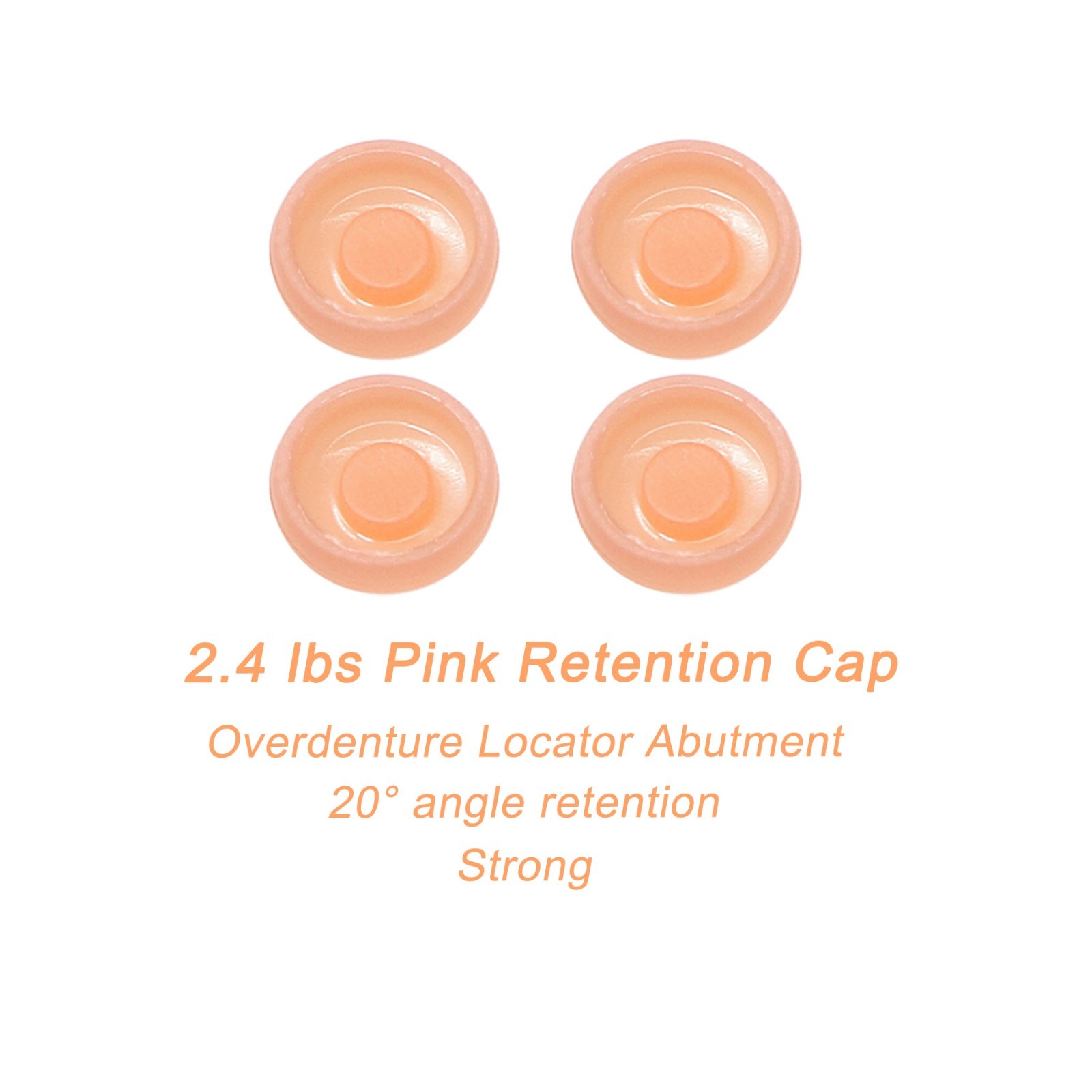 US 20Pcs Dental Overdenture Retention Cap Inserts Set for Locator Abutment