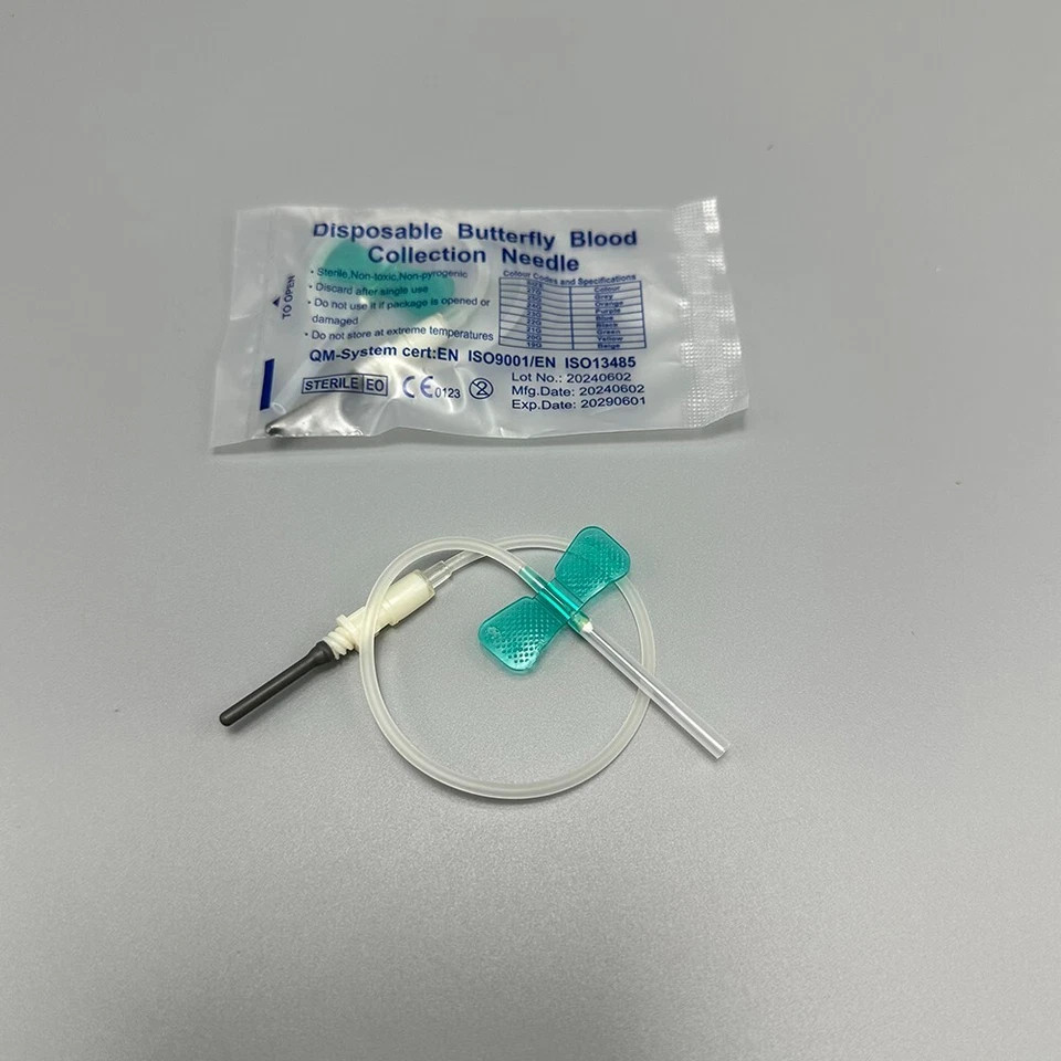 50Pcs Advanced Safety Double Wing Tips with Luer Adapter for Pet Cat Dogs Animal