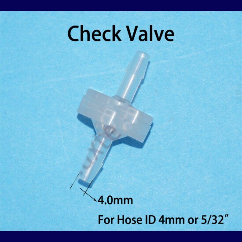 1/2/3/4/5/6mm Inline Plastic Check Valve 1/16 3/32 1/8 3/16 inch in Hose Barb