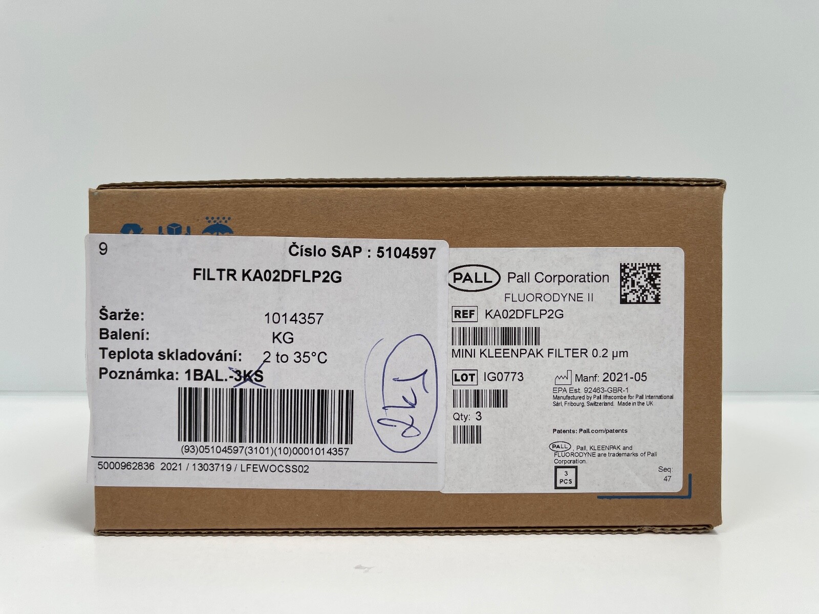 Pall Fluorodyne II Mini Kleenpak Filters KA02DFLP2G New