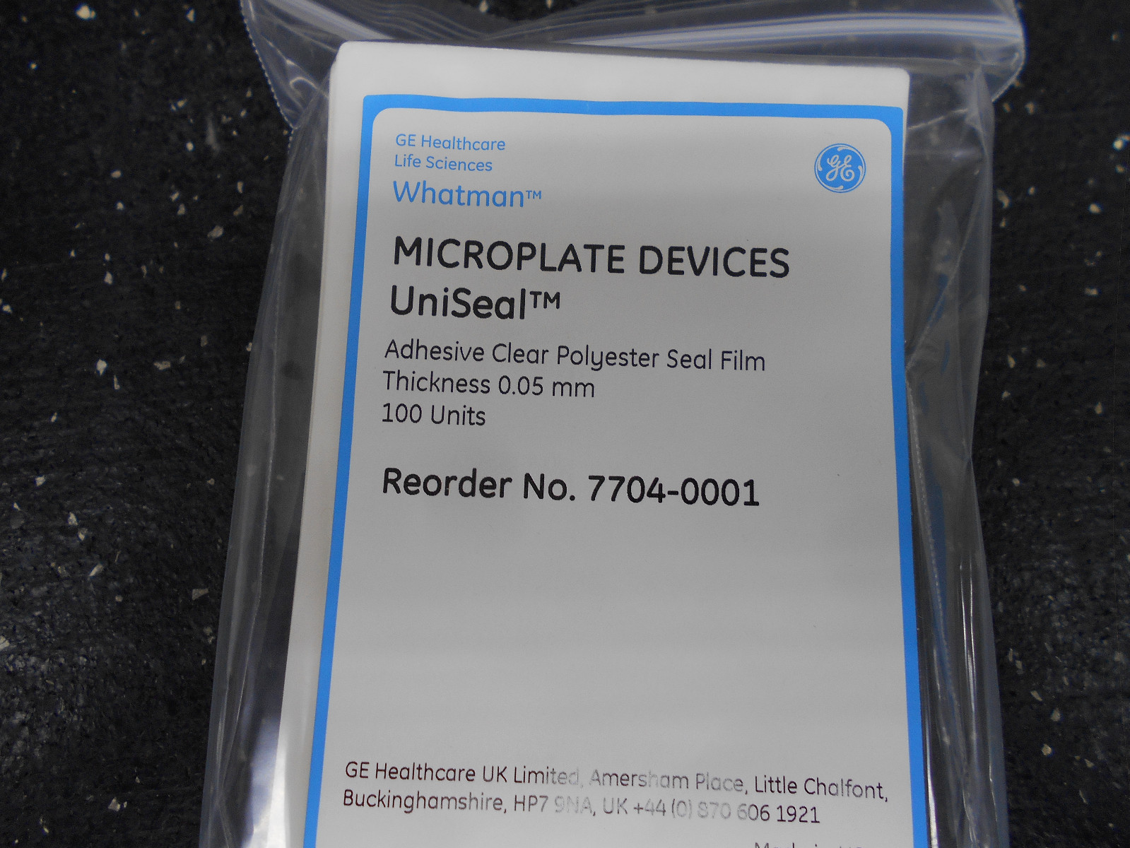 GE HEALTHCARE WHATMAN 7704-0001 MICROPLATE DEVICES UNISEAL™ 100/BX