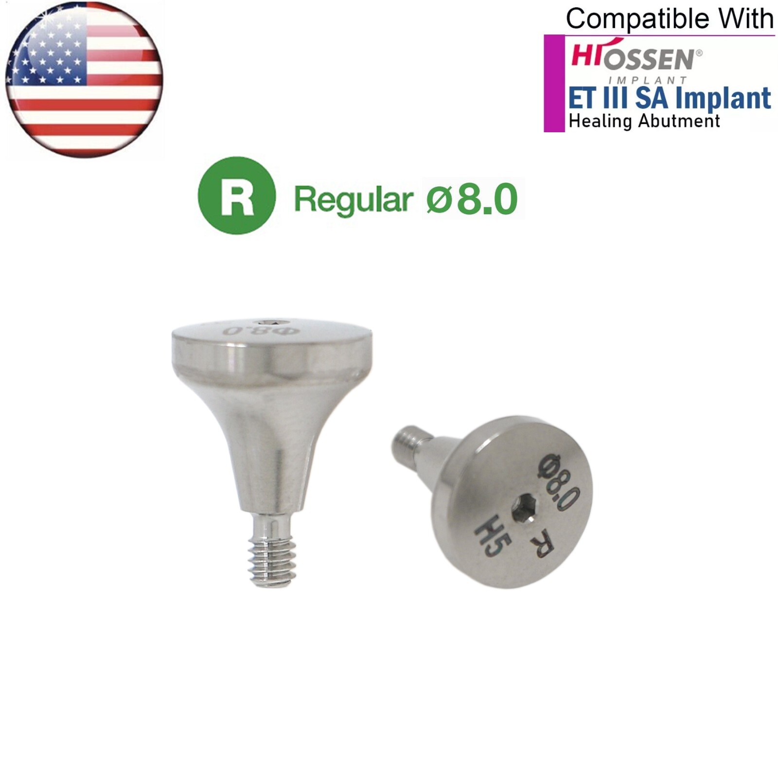US Dental Healing Cap Abutments Fits Hiossen Osstem Mini/Regular Platorm