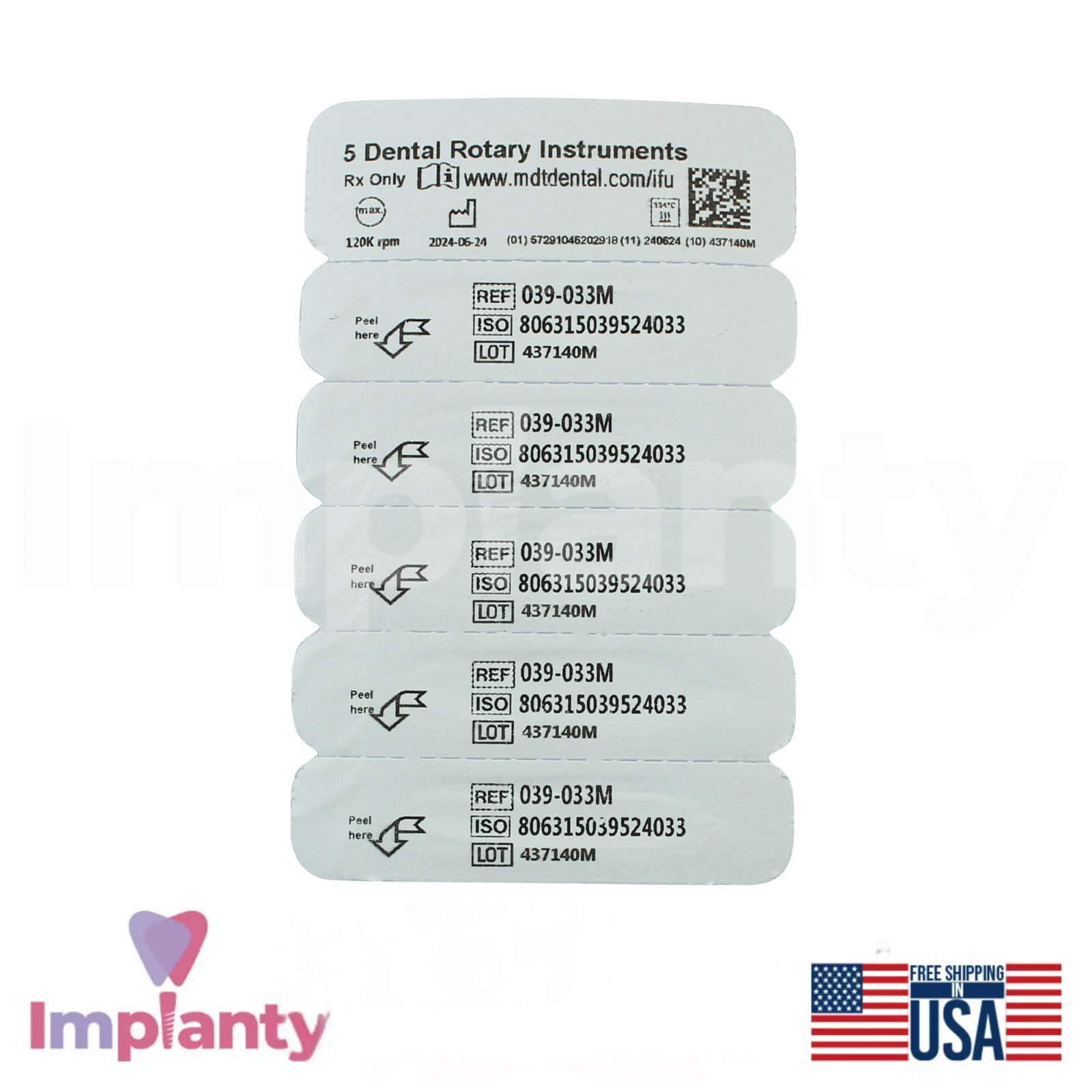 MDT Dental Barrel 039 FG Diamond Burs Material Removal Shaping Flat Surfaces